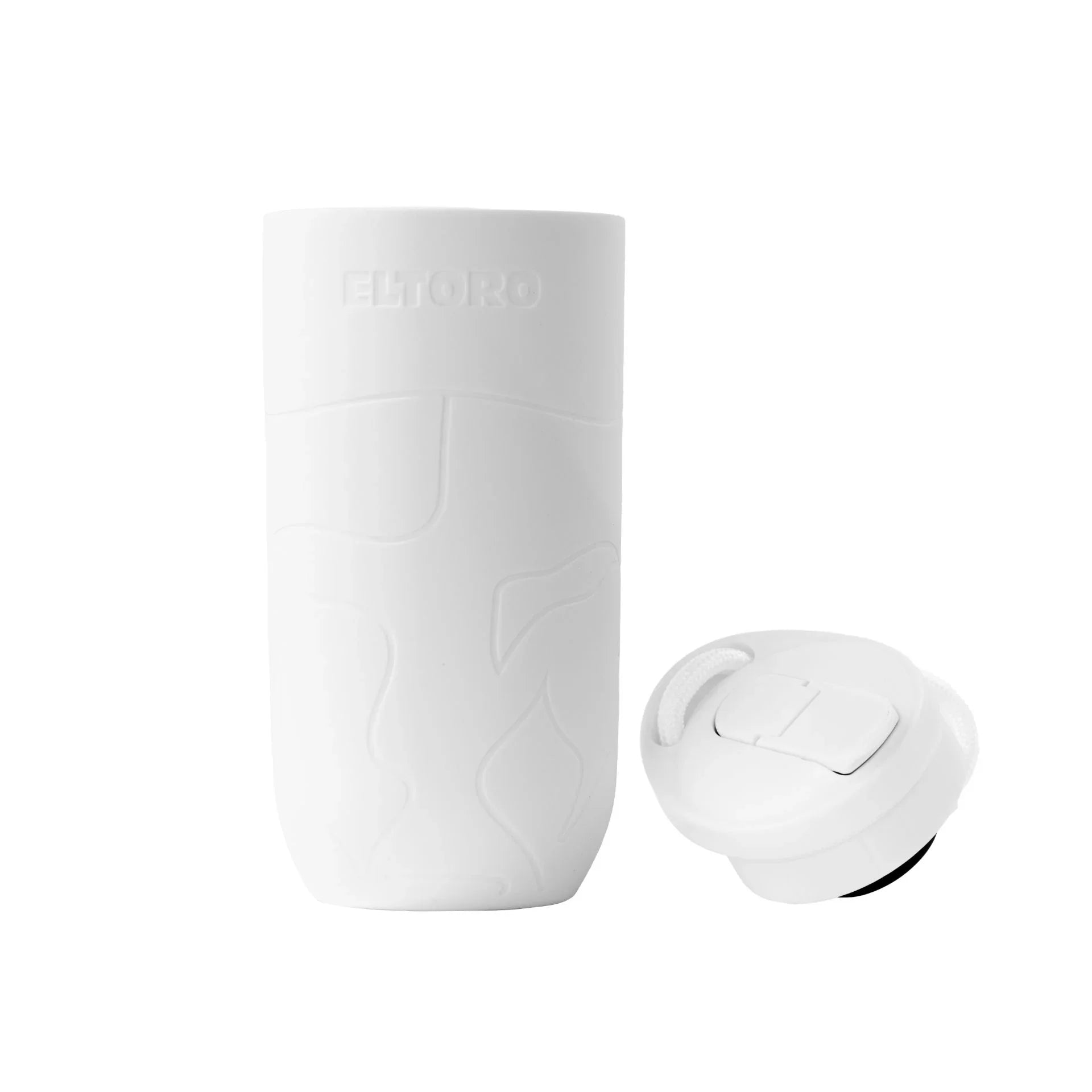 Eltoro Bottle Sleeve With Straw Lid - White - Tashqila Eltoro Bottle Sleeve With Straw Lid - White - Tashqila